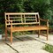 Patio Loveseat Bench Acacia Wood 2 Person Slatted Seat Outdoor Seating Natural